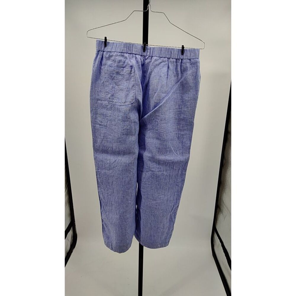 Quince Women 100% European Linen Pants 25" inseam French Blue Large - Picture 3 of 3